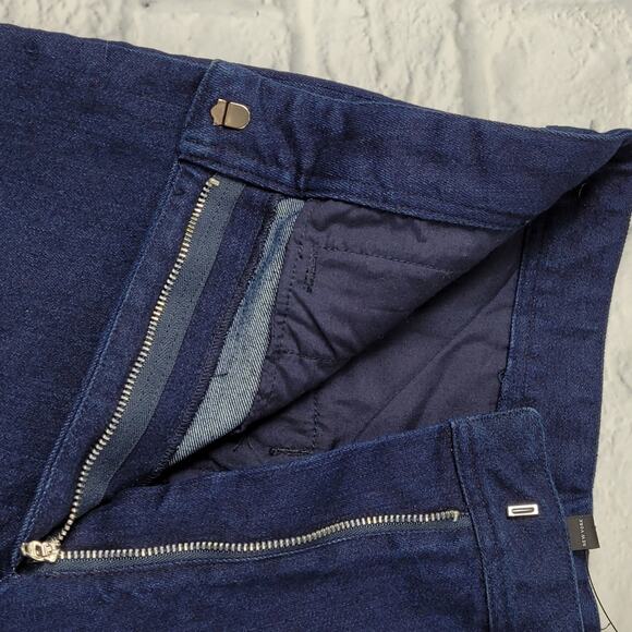 Adam Selman High Waisted Applique Open Seam Wide Leg Jeans size 4 - Picture 9 of 16